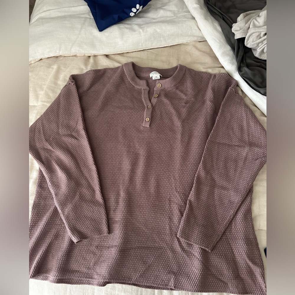 Chic Soul Dusty Pink Crew Neck Sweater